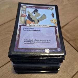 70 My Little Pony Collectable Card Game Cards (lot 4) all in sleeves